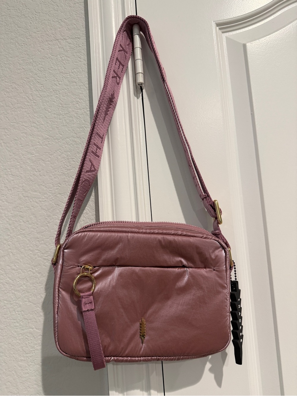 Thacker New York Rose Gold Puffer Crossbody Bag NWOT